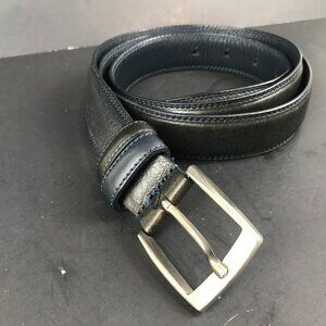 Men's L'Artigiano Sorrentino Italy Black Leather Belt